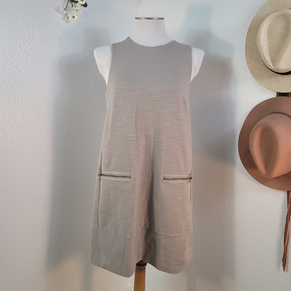 MADEWELL SLEEVELESS ZIP POCKET SHIFT Red BROWN DRESS WOMEN'S SIZE MEDIUM - Picture 9 of 16